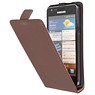 Flipcase Hoes voor Galaxy S2 i9100 Bruin