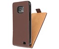 Flipcase Hoesjes Cases voor Galaxy S2 i9100 Bruin