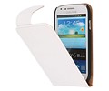 Croco Classic Flip Hoes voor Galaxy S3 mini i8190 Wit