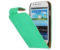 Devil Classic Flipcases Hoesjes voor Galaxy S3 mini i8190 Groen