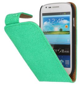BAOHU Devil Classic Flip Hoes voor Samsung Galaxy S3 mini i8190 Groen