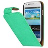 Devil Classic Flip Hoes voor Galaxy S3 mini i8190 Groen