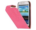 BAOHU Devil Classic Flipcase Hoesjes - Hoesje Geschikt voor Samsung Galaxy S3 mini i8190 Roze