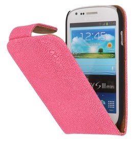 Devil Classic Flip Hoes voor Galaxy S3 mini i8190 Roze