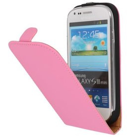 Flipcase Hoes voor Galaxy S3 mini i8190 Roze