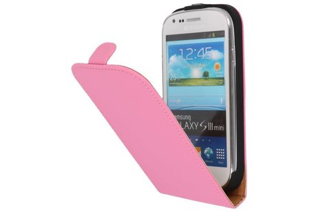 Flipcase Hoesjes voor Galaxy S3 mini i8190 Roze