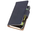 BAOHU Washed Leer Bookstyle Wallet Case Hoesje - Geschikt voor Samsung Galaxy S i9000 Donker Blauw