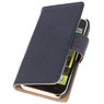 BAOHU Washed Leer Bookstyle Hoesje voor Samsung Galaxy S i9000 Donker Blauw