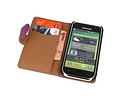 BAOHU Washed Leer Bookstyle Wallet Case Hoesje - Geschikt voor Samsung Galaxy S i9000 Paars