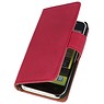 BAOHU Washed Leer Bookstyle Hoesje voor Samsung Galaxy S i9000 Roze