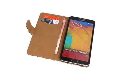 Chita Bookstyle Wallet Case Hoesjes voor Galaxy Note 3 N9000 Bruin