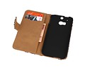 BAOHU Luipaard Bookstyle Wallet Case Hoes - Hoesje Geschikt voor HTC One M8 Bruin
