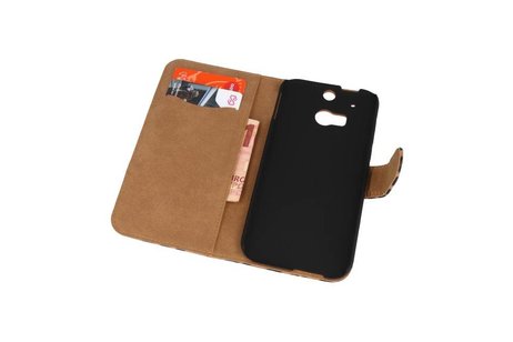 Luipaard Bookstyle Wallet Case Hoes voor HTC One M8 Chita