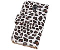 BAOHU Luipaard Bookstyle Wallet Case Hoesjes - Hoesje Geschikt voor Samsung Galaxy S4 Active i9295 Bruin