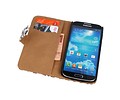 BAOHU Luipaard Bookstyle Wallet Case Hoesjes - Hoesje Geschikt voor Samsung Galaxy S4 Active i9295 Bruin