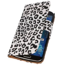 BAOHU Luipaard Bookstyle Hoes voor Samsung Galaxy S4 Active i9295 Wit