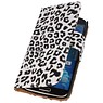 Luipaard Bookstyle Hoes voor Galaxy S4 Active i9295 Wit