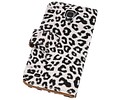 BAOHU Luipaar Bookstyle Wallet Case Hoesjes - Hoesje Geschikt voor Samsung Galaxy S4 Active i9295 Wit