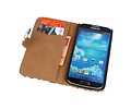 Luipaar Bookstyle Wallet Case Hoesjes voor Galaxy S4 Active i9295 Wit