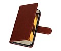 BAOHU Hoesje Geschikt voor Samsung Galaxy A3 2017 - Portemonnee hoesje booktype wallet case Bruin