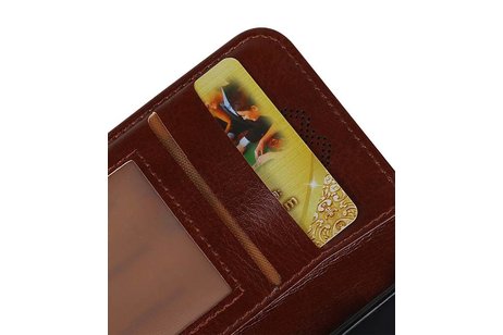 Galaxy A3 2017 Portemonnee hoesje booktype wallet case Bruin