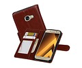 Galaxy A3 2017 Portemonnee hoesje booktype wallet case Bruin