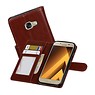 BAOHU Samsung Galaxy A3 2017 Portemonnee hoesje booktype wallet case Bruin