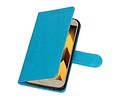 BAOHU Hoesje Geschikt voor Samsung Galaxy A3 2017 - Portemonnee hoes booktype wallet case Turquoise
