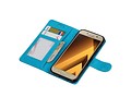 BAOHU Hoesje Geschikt voor Samsung Galaxy A3 2017 - Portemonnee hoes booktype wallet case Turquoise