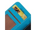 BAOHU Hoesje Geschikt voor Samsung Galaxy A3 2017 - Portemonnee hoes booktype wallet case Turquoise