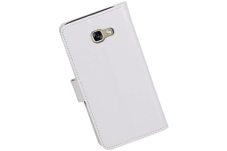 Galaxy A5 2017 Portemonnee hoesje booktype wallet case Wit
