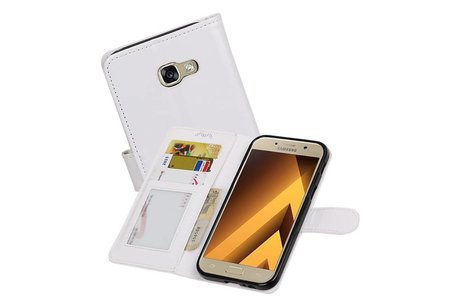 BAOHU Hoesje Geschikt voor Samsung Galaxy A5 2017 - Portemonnee hoesje booktype wallet case Wit
