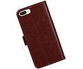 BAOHU Hoesje Geschikt voor iPhone 7 / 8 Plus - Portemonnee hoesje booktype wallet case Bruin