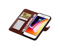 BAOHU Hoesje Geschikt voor iPhone 7 / 8 Plus - Portemonnee hoesje booktype wallet case Bruin