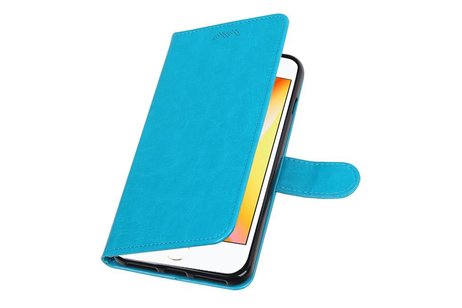 BAOHU Hoesje Geschikt voor iPhone 7 / 8 Plus - Portemonnee hoesje booktype wallet Turquoise
