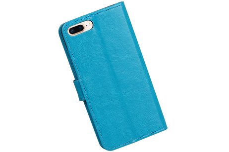 BAOHU Hoesje Geschikt voor iPhone 7 / 8 Plus - Portemonnee hoesje booktype wallet Turquoise