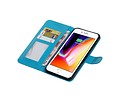 BAOHU Hoesje Geschikt voor iPhone 7 / 8 Plus - Portemonnee hoesje booktype wallet Turquoise