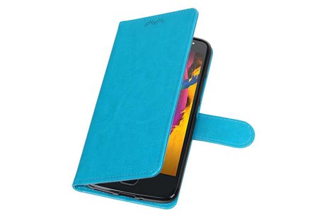 Moto G5s Portemonnee hoesje booktype wallet case Turquoise