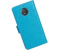 Moto G5s Portemonnee hoesje booktype wallet case Turquoise