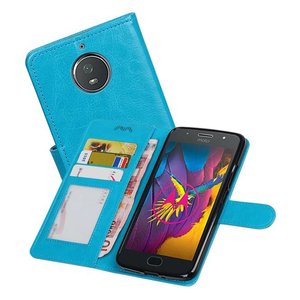 Moto G5s Portemonnee hoesje booktype wallet case Turquoise