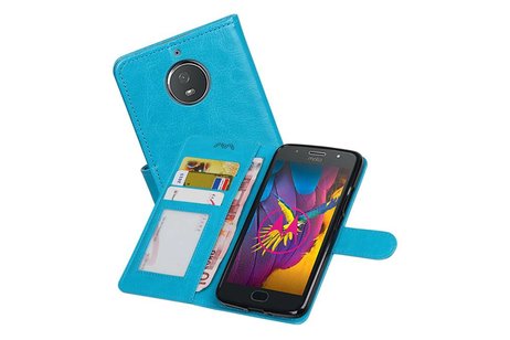 Moto G5s Portemonnee hoesje booktype wallet case Turquoise