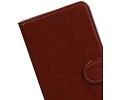 BAOHU Hoesje Geschikt voor iPhone X - Portemonnee hoesje booktype wallet case Bruin