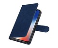 iPhone X Portemonnee hoesje booktype wallet case Donkerblauw