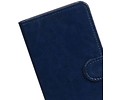 BAOHU Hoesje Geschikt voor iPhone X - Portemonnee hoesje booktype wallet case Donkerblauw
