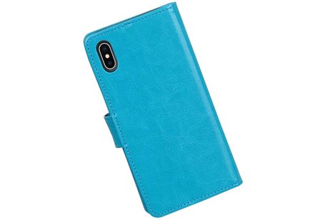 BAOHU Hoesje Geschikt voor iPhone X - Portemonnee hoesje booktype wallet case Turquoise