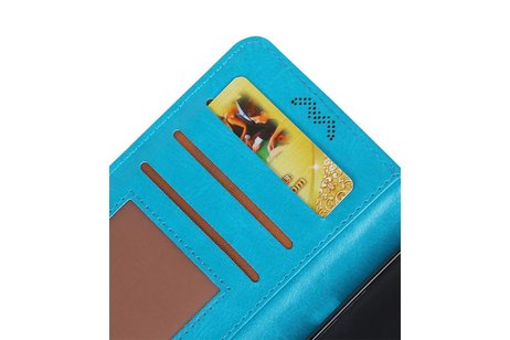 iPhone X Portemonnee hoesje booktype wallet case Turquoise