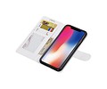 BAOHU Hoesje Geschikt voor iPhone X - Portemonnee hoesje booktype wallet case Wit
