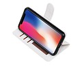 BAOHU Hoesje Geschikt voor iPhone X - Portemonnee hoesje booktype wallet case Wit