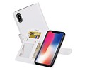 iPhone X Portemonnee hoesje booktype wallet case Wit