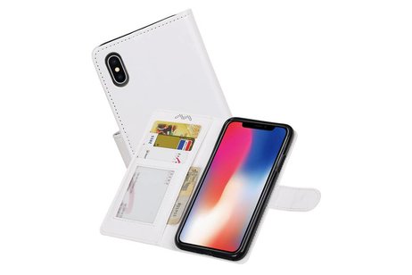 iPhone X Portemonnee hoesje booktype wallet case Wit